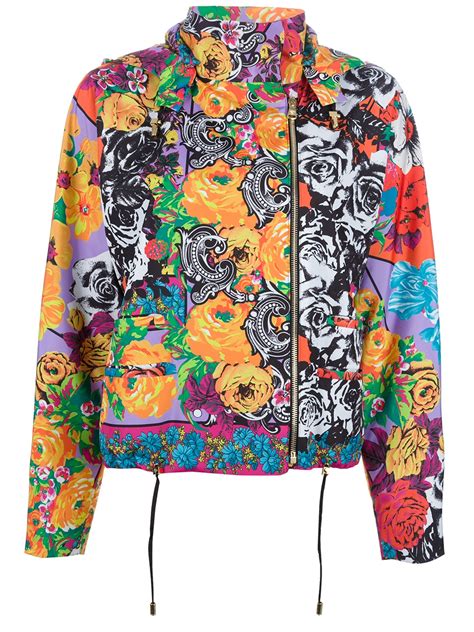 versace floral print jacket|Versace jacket.